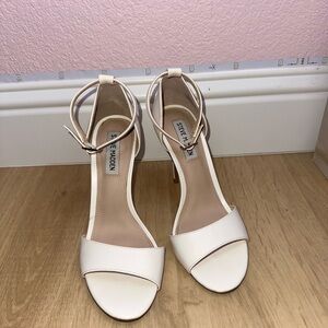 Steve Madden White Heels Elegant Sandal
